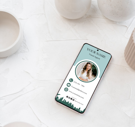 Travel Agent Business Card Template Bundle – 5 Digital & 5 Printable Designs