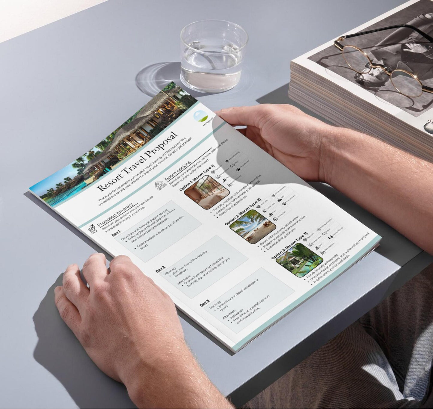 Resort Travel Proposal Template for Travel Agents - 2 Pages