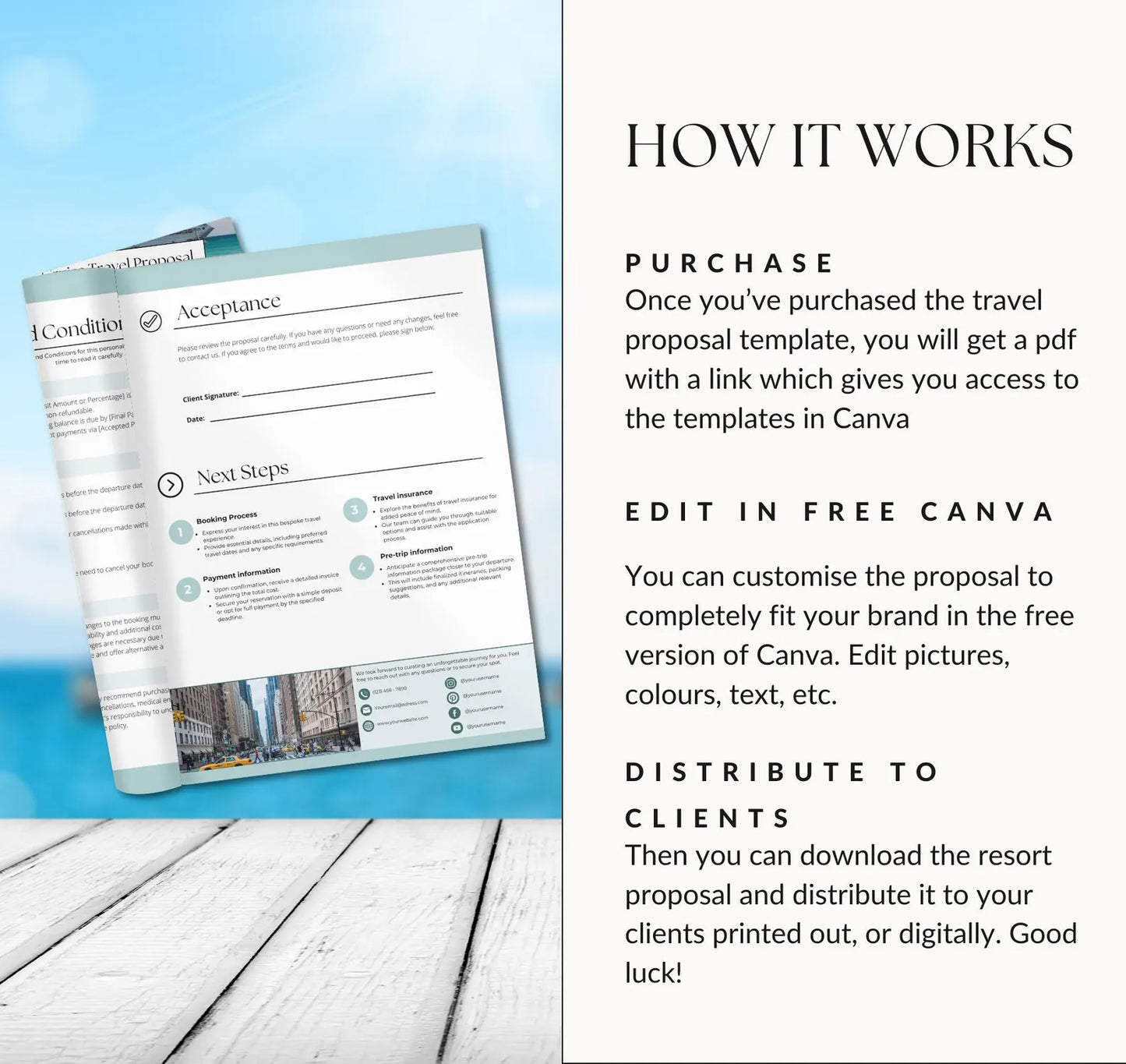Travel Agent Destination Proposal New York - 16 pages