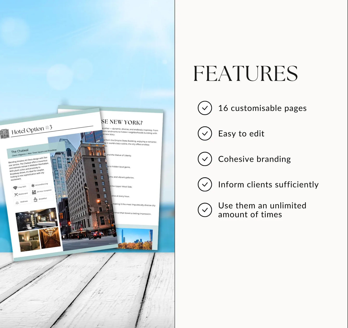 Travel Agent Destination Proposal New York - 16 pages