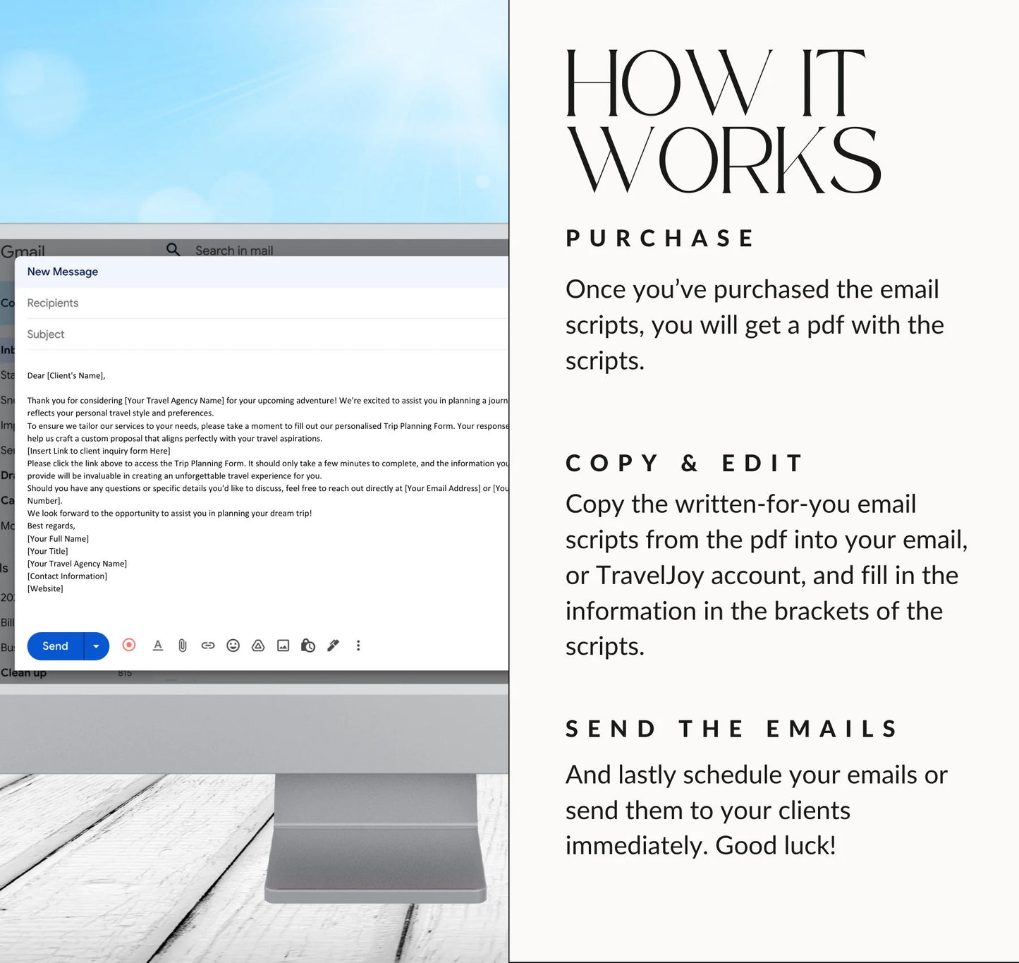 Travel Agent Email Script Bundle – 45 Ready-to-Use Templates for Client Communication