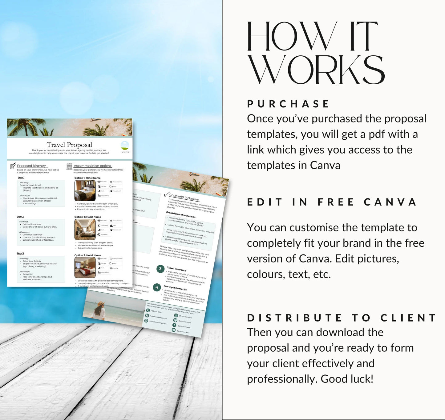 Travel Agent Proposal Template - 2 pages