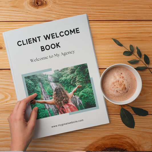 Client Welcome Book Template for Travel Agents – Editable Canva Template