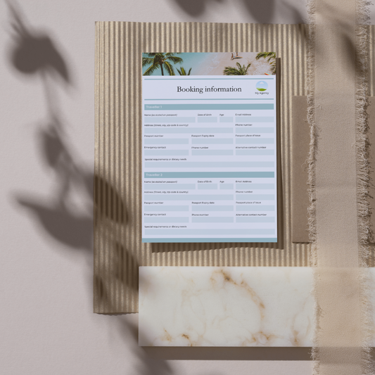 Travel Agent Client Onboarding Bundle | Editable Canva Templates