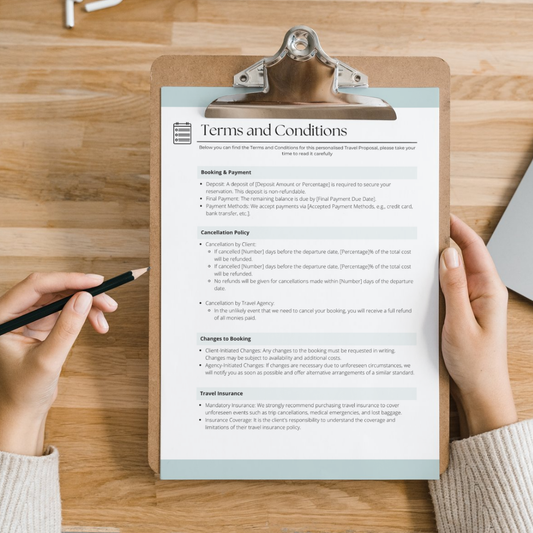 Terms & Conditions Template for Travel Agents