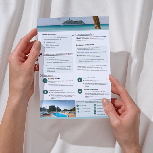 Cruise Proposal Template for Travel Agents | Editable in Canva